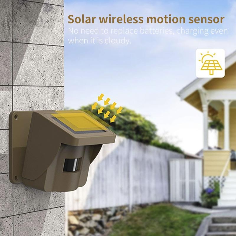 solar driveway alarm for security